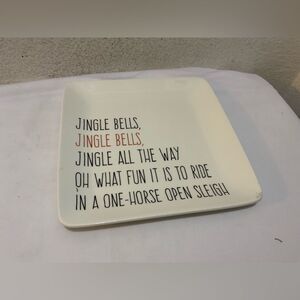 Creative Co-Op Jingle bells Stoneware plate